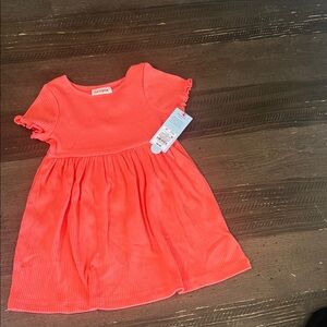 Cat & Jack Vibrant Coral Casual Dress